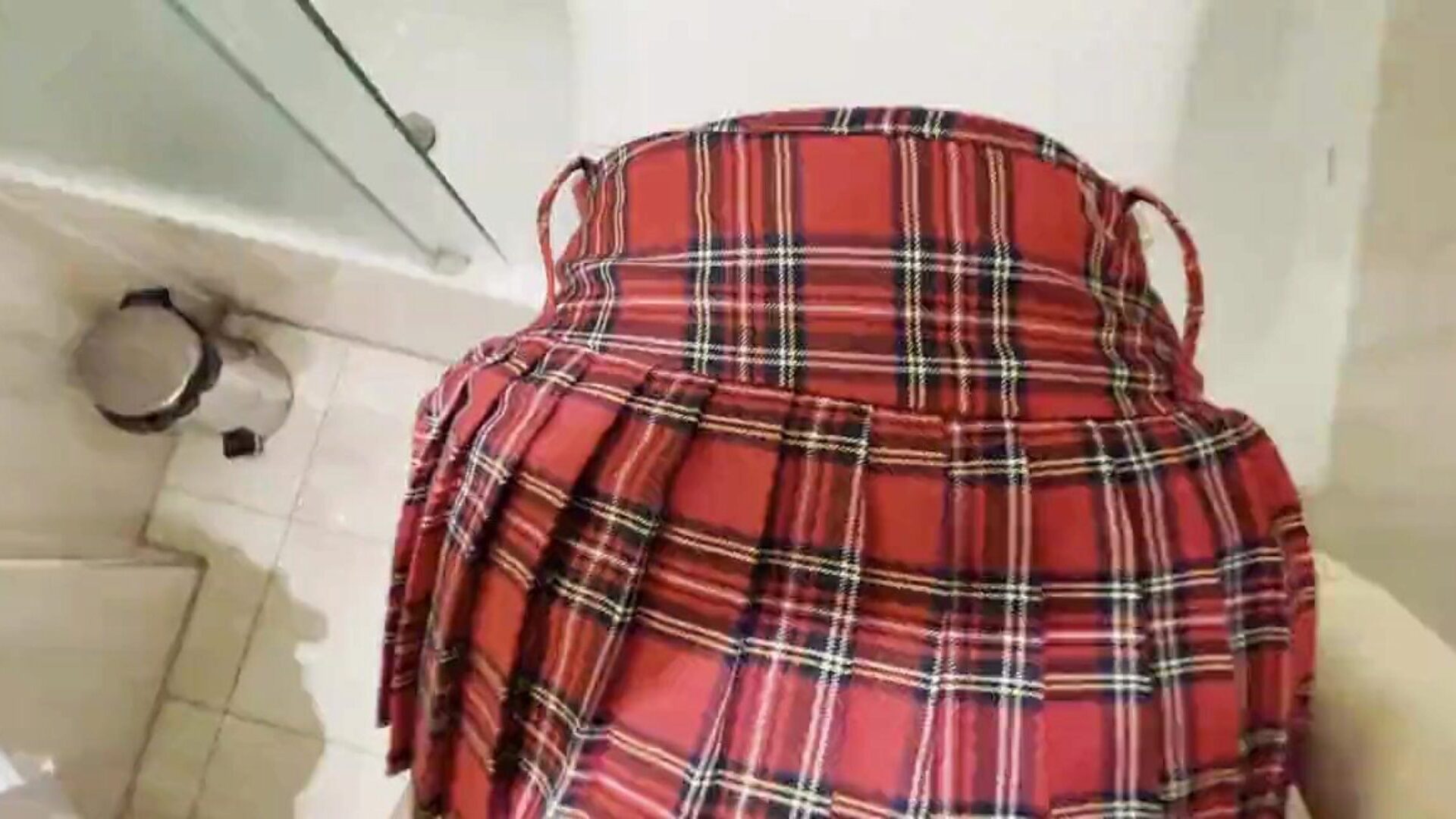Morning Quickie in Bathroom Me and my husband having a quicky this morning, wearing my fav nylons and a miniskirt
